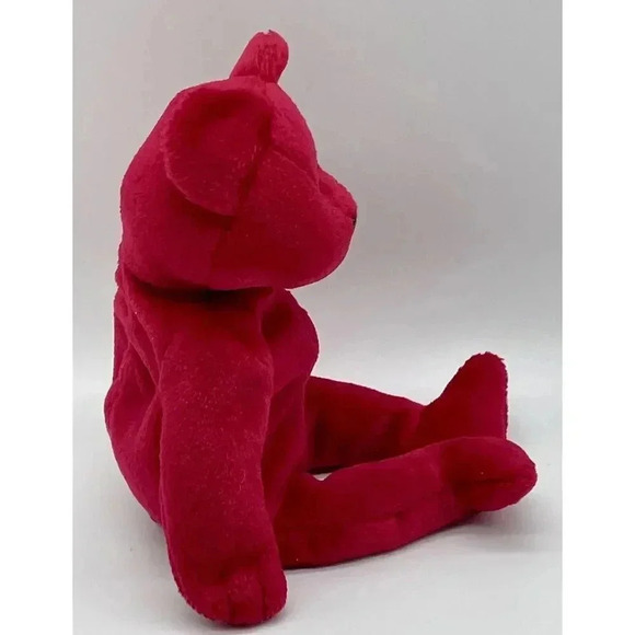 Pokemon Picabear Red With Pikachu Logo Beanie Baby 1999 Vintage 8.5” Retired - Picture 3 of 6
